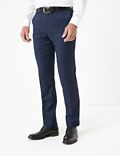 Blue Tailored Fit Wool Rich Trousers