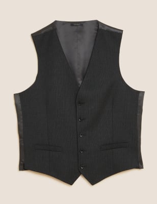 

Mens M&S SARTORIAL Pure Wool Textured Waistcoat - Charcoal, Charcoal