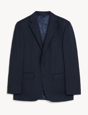 

M&S SARTORIAL Chaqueta de traje de ajuste estándar 100% lanaMens - Navy, Navy