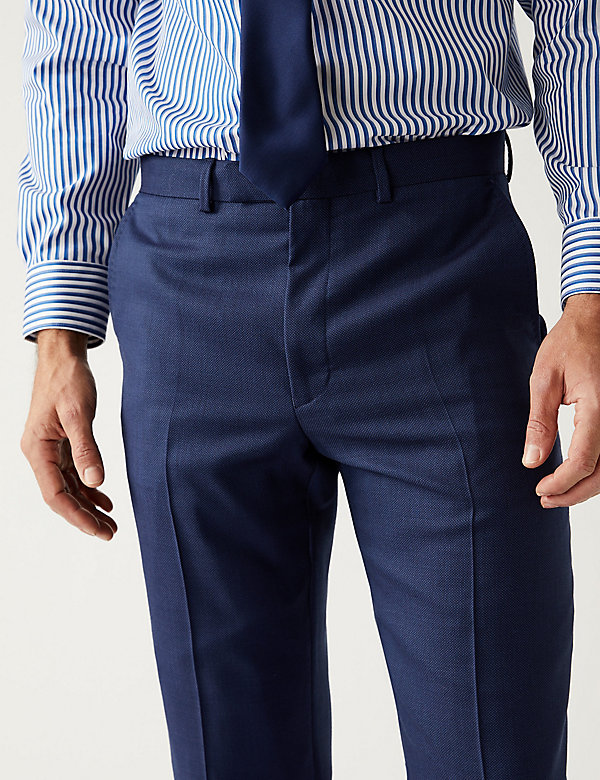 Regular Fit Pure Wool Suit Trousers - PT