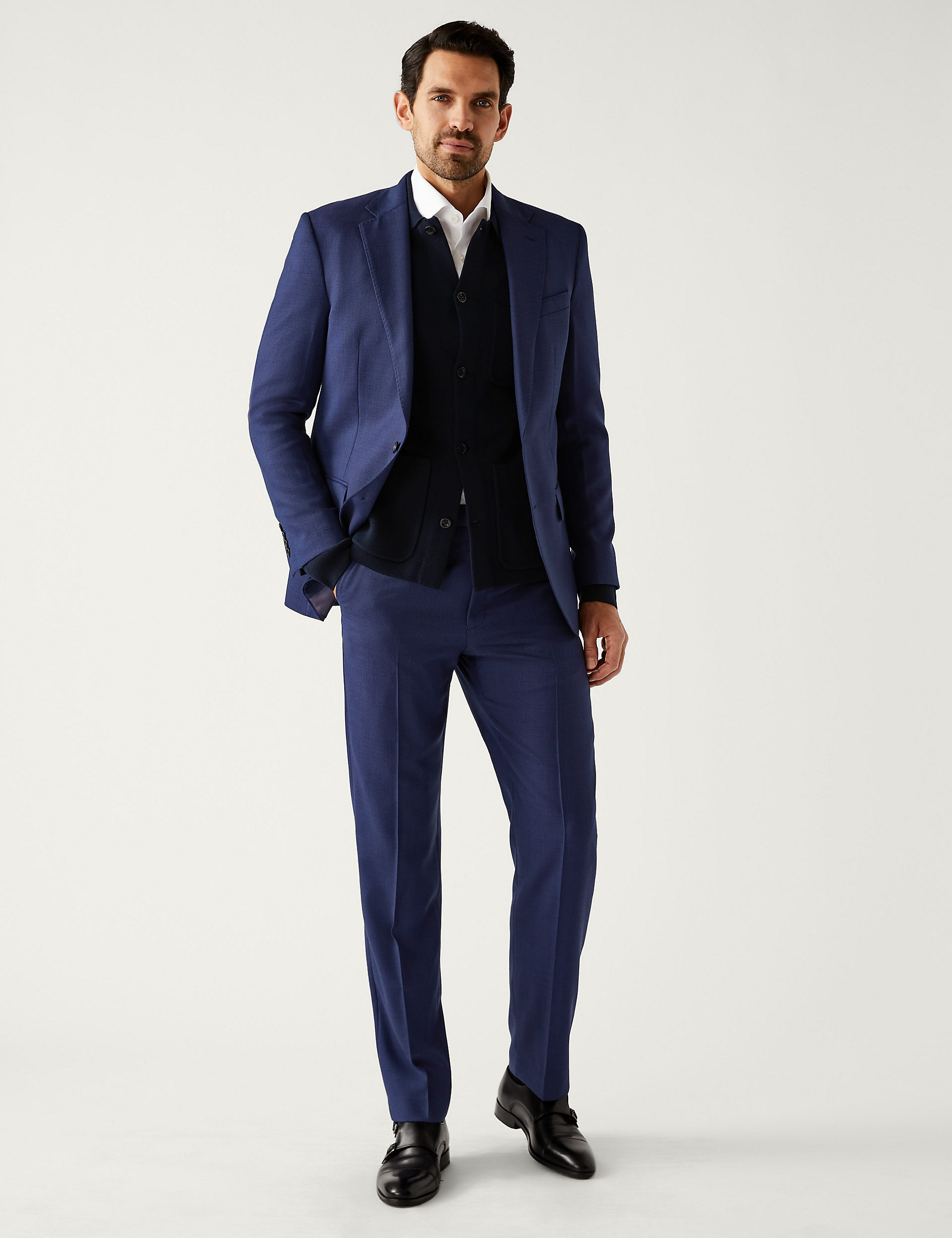 Pantalon de costume coupe standard 100&nbsp;% laine