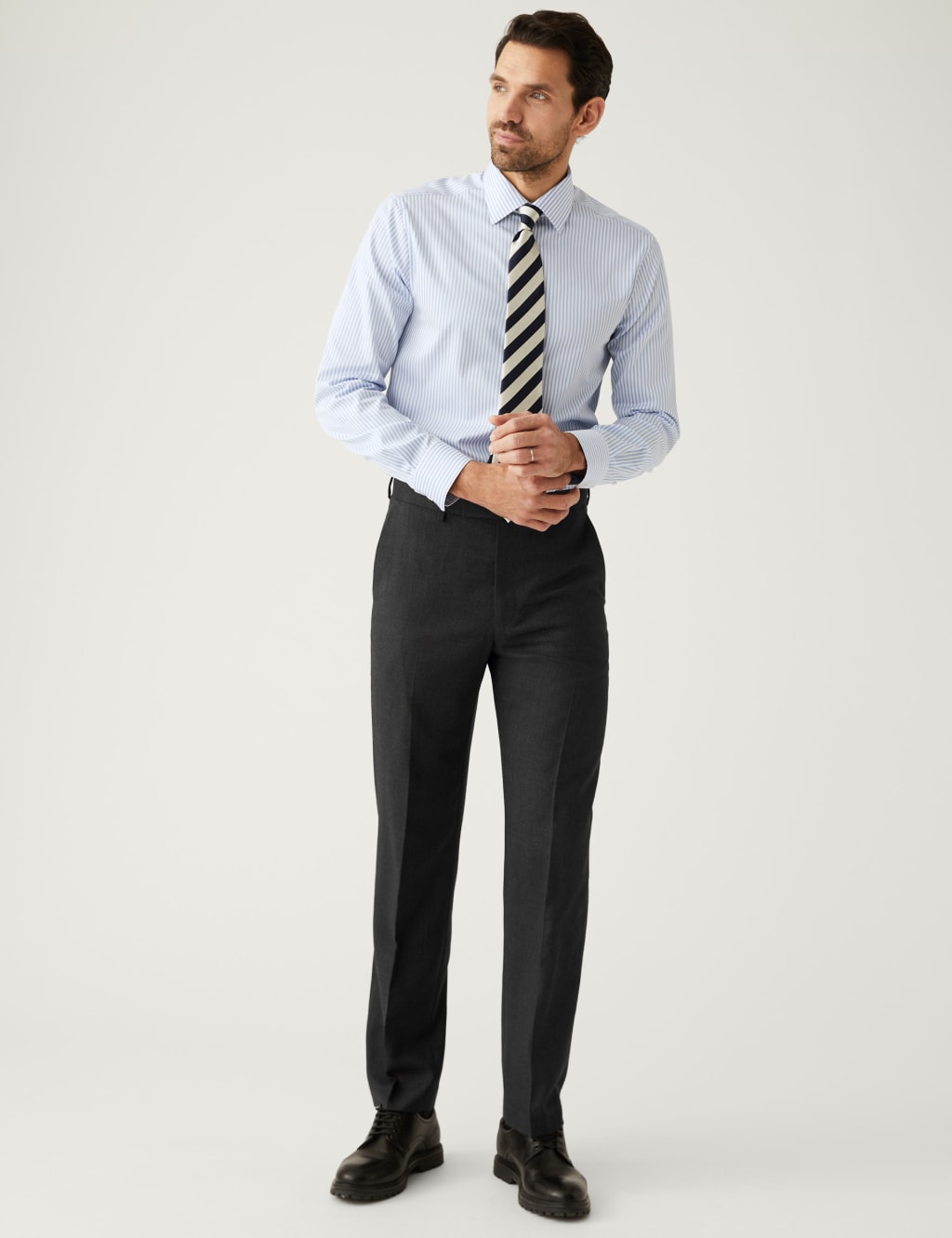 Regular Fit Pure Wool Suit Trousers image 1