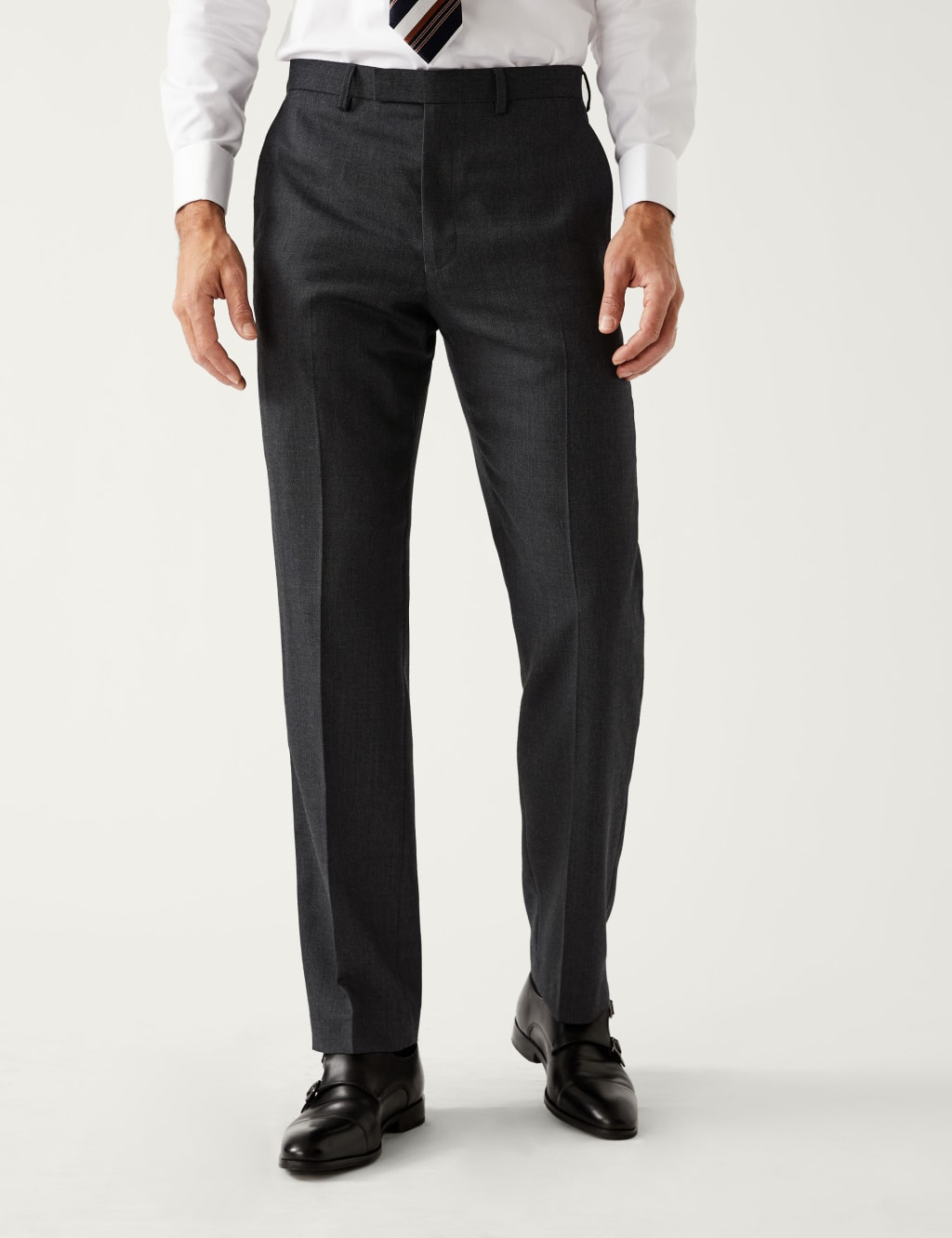 Regular Fit Pure Wool Suit Trousers image 3