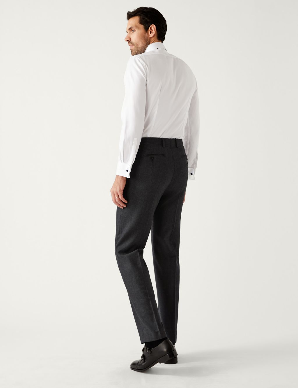 Regular Fit Pure Wool Suit Trousers image 5