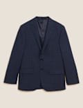 Regular Fit Pure Wool Check Suit Jacket