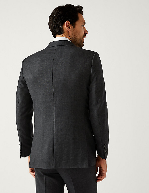 Regular Fit Pure Wool Double Breasted Suit Jacket - PK