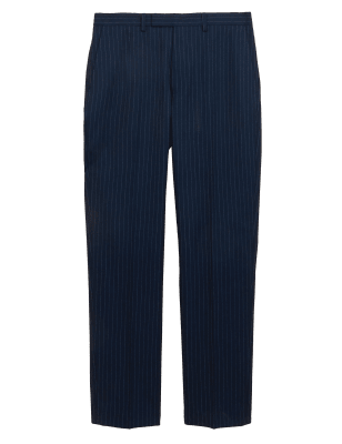 

SARTORIAL Pantalones de rayas tiza 100% lana de ajuste estándarMens - Navy, Navy