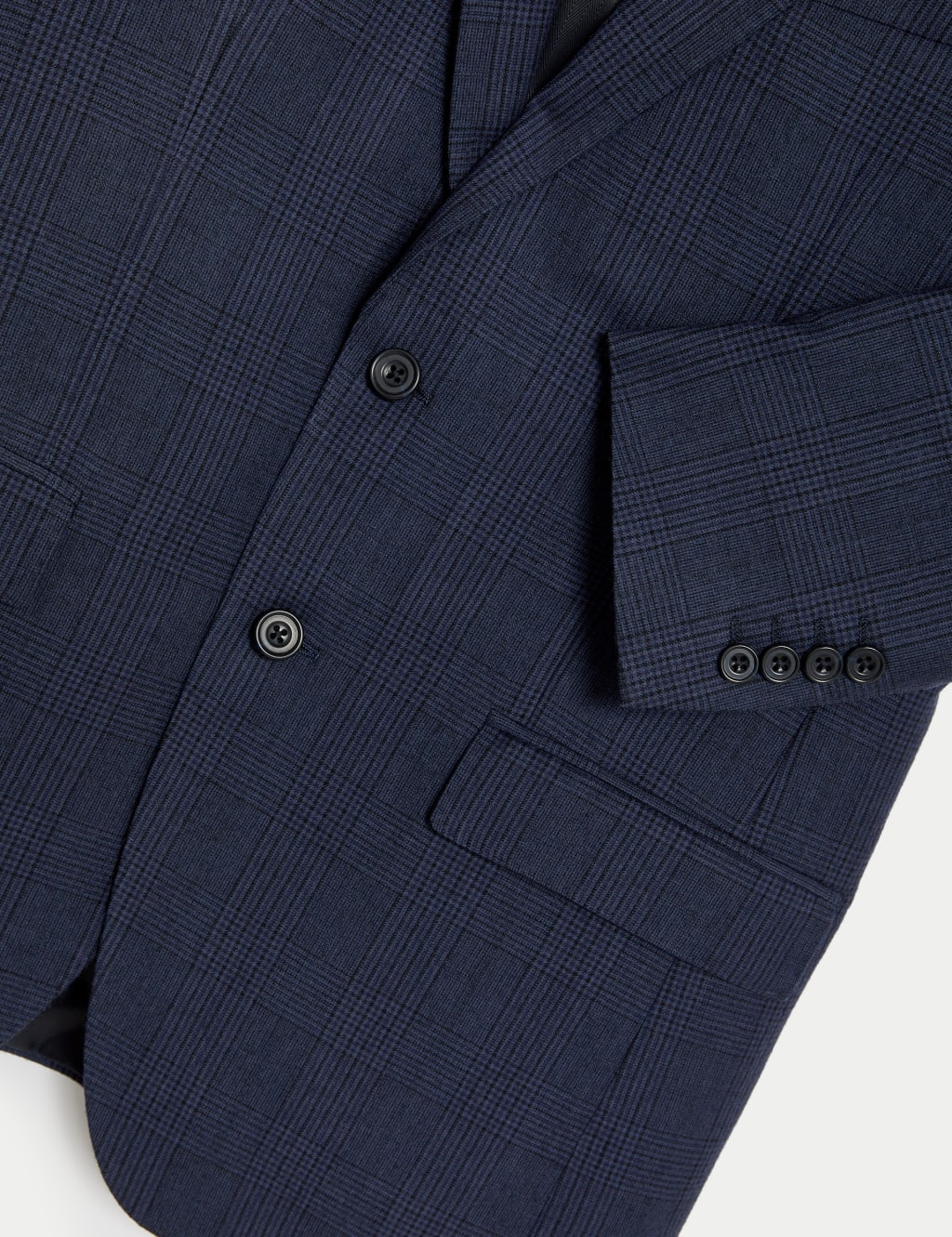 Regular Fit Pure Wool Check Suit Jacket image 7