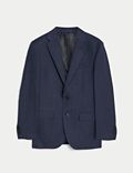 Veste de costume coupe standard 100&nbsp;% laine à carreaux