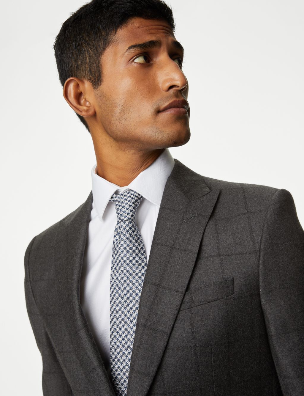 Slim Fit Pure Wool Check Suit Jacket image 3