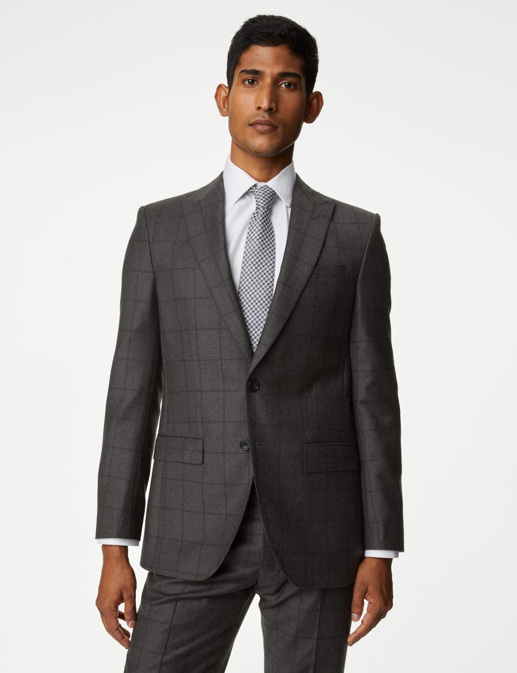 Slim Fit Pure Wool Check Suit Jacket image 4
