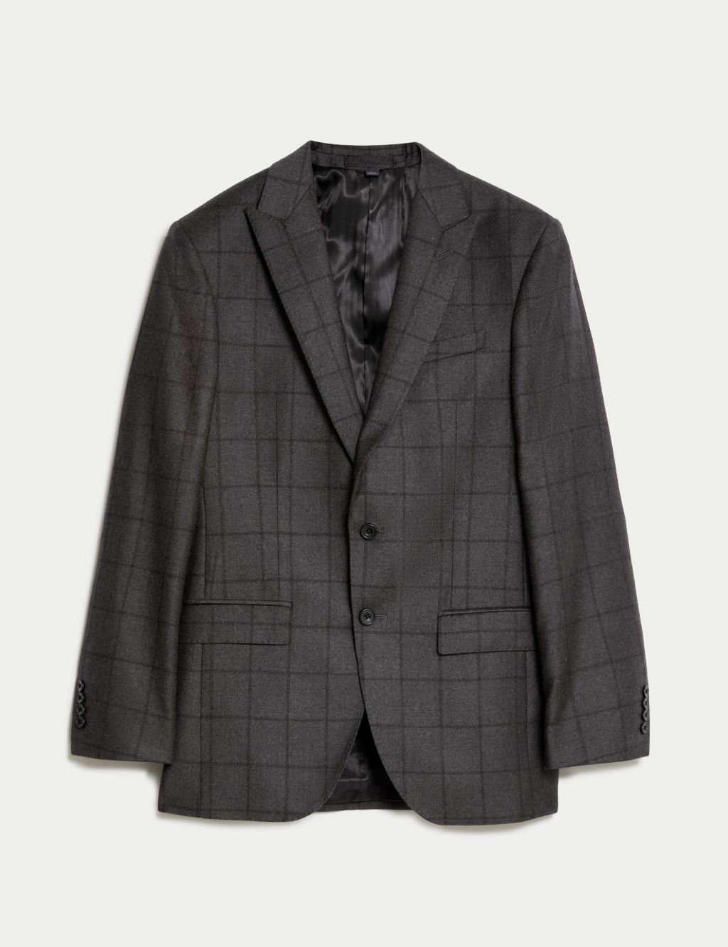 Slim Fit Pure Wool Check Suit Jacket image 2