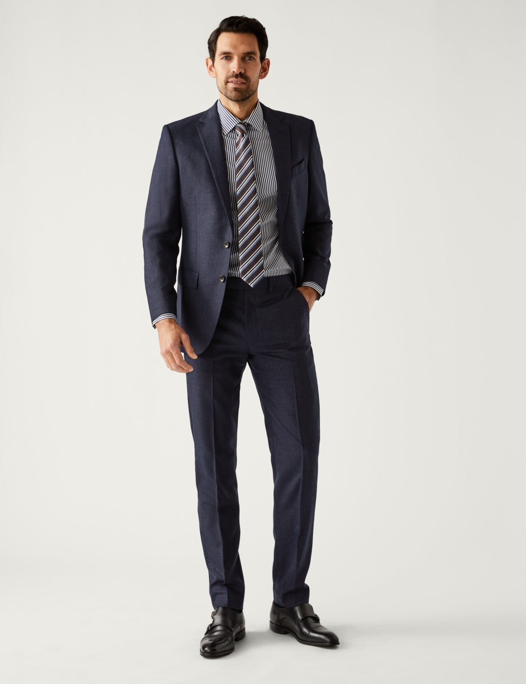 Tailored Fit Pure Wool Suit Jacket image 2