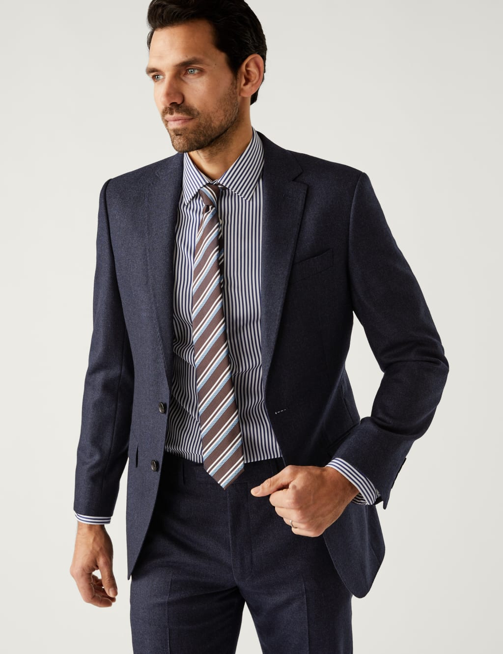 Tailored Fit Pure Wool Suit Jacket image 3