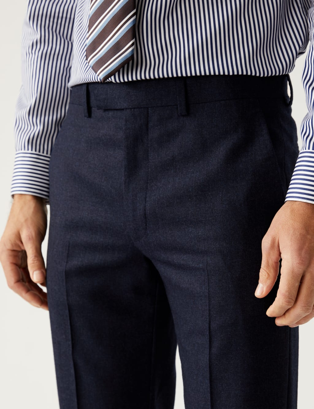 Tailored Fit Pure Wool Suit Trousers image 3