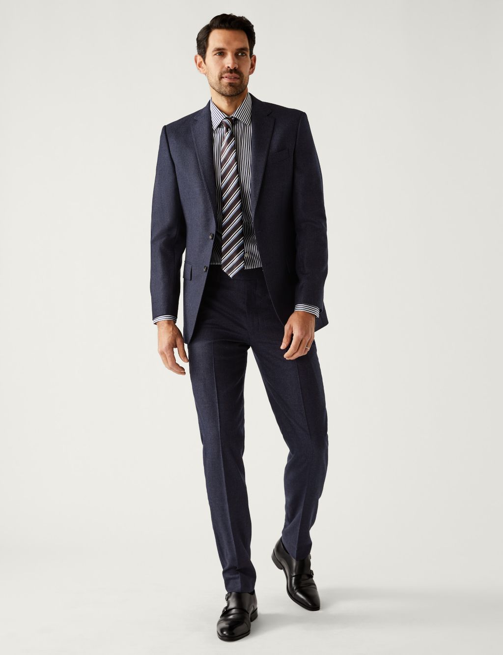 Tailored Fit Pure Wool Suit Trousers image 5
