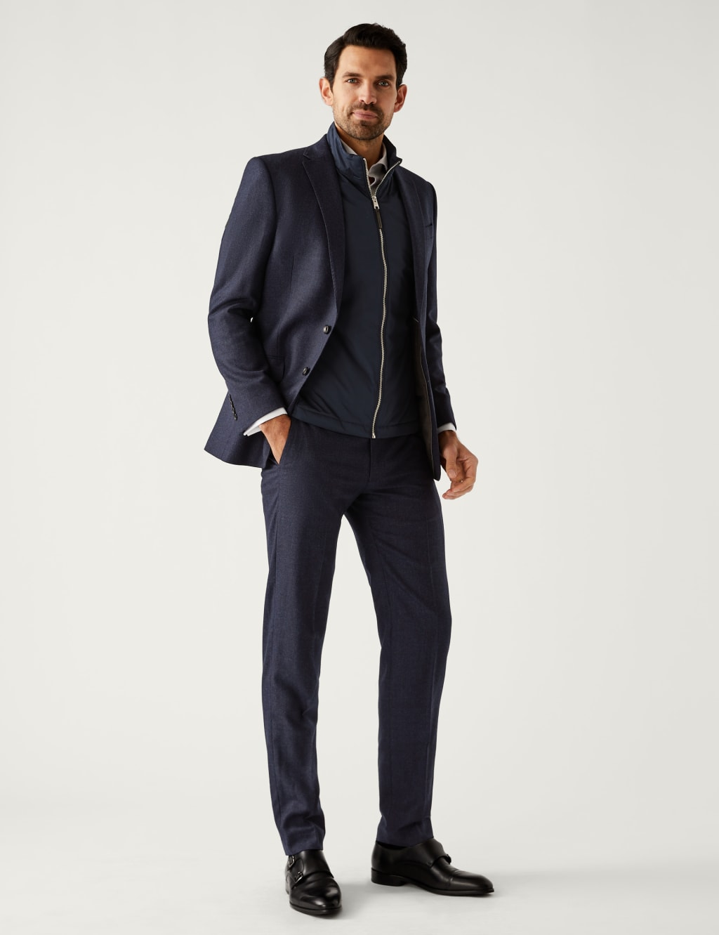 Tailored Fit Pure Wool Suit Trousers image 7