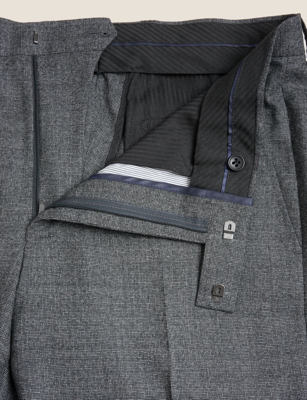 Tailored Fit Pure Wool Suit Trousers image 7