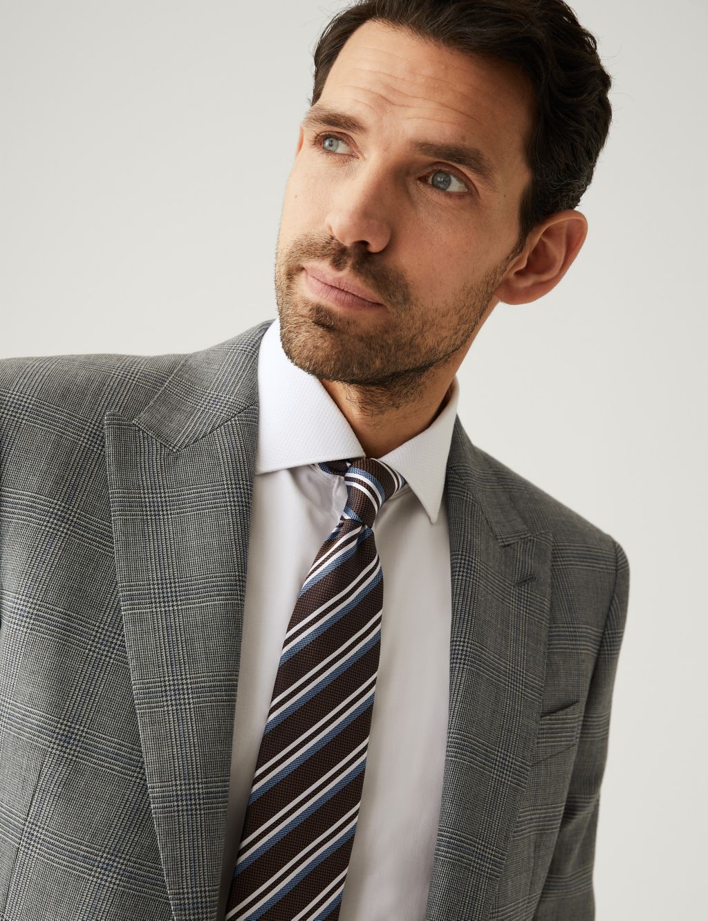 Regular Fit Pure Wool Check Suit Jacket image 3