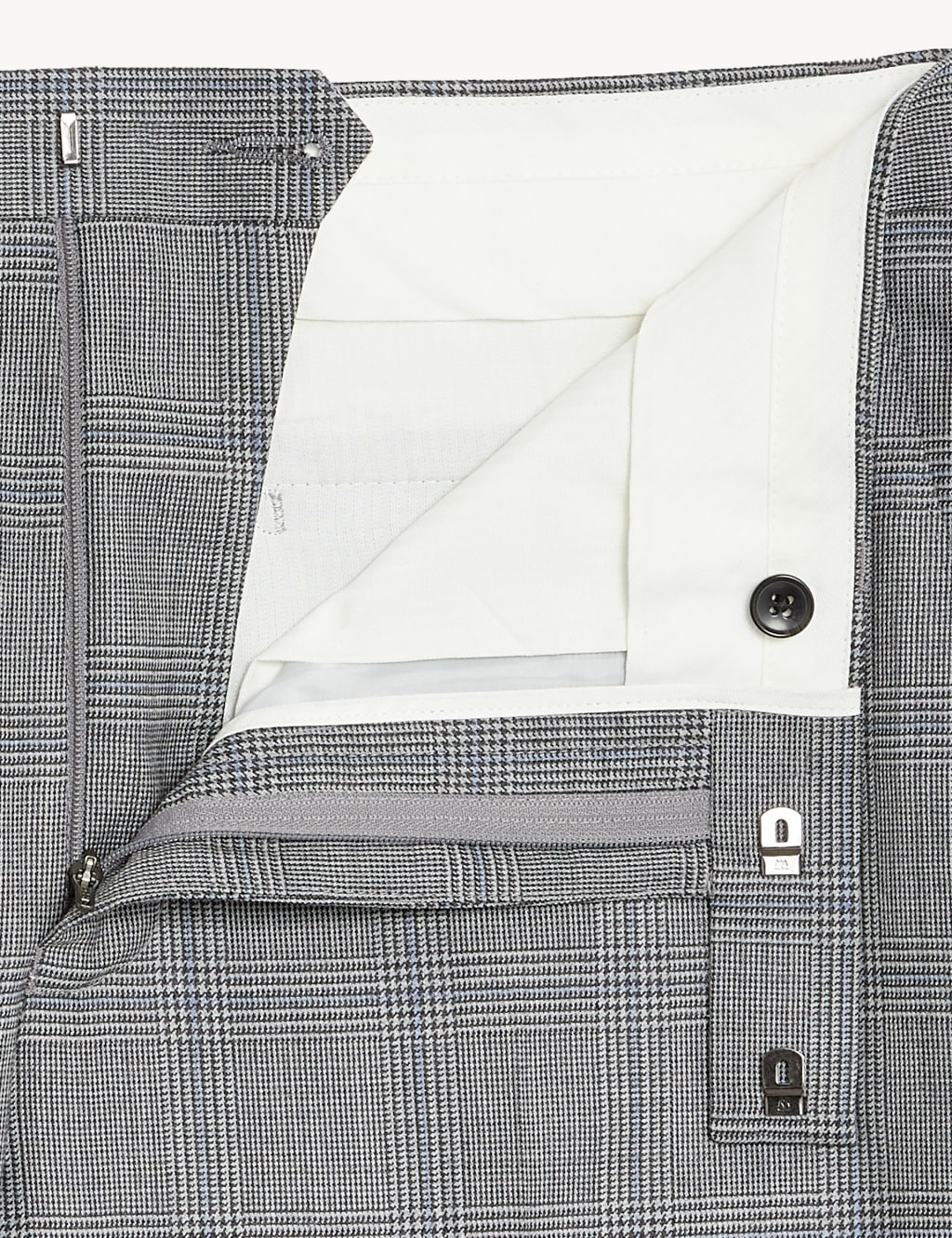 Regular Fit Pure Wool Check Suit Trousers image 6