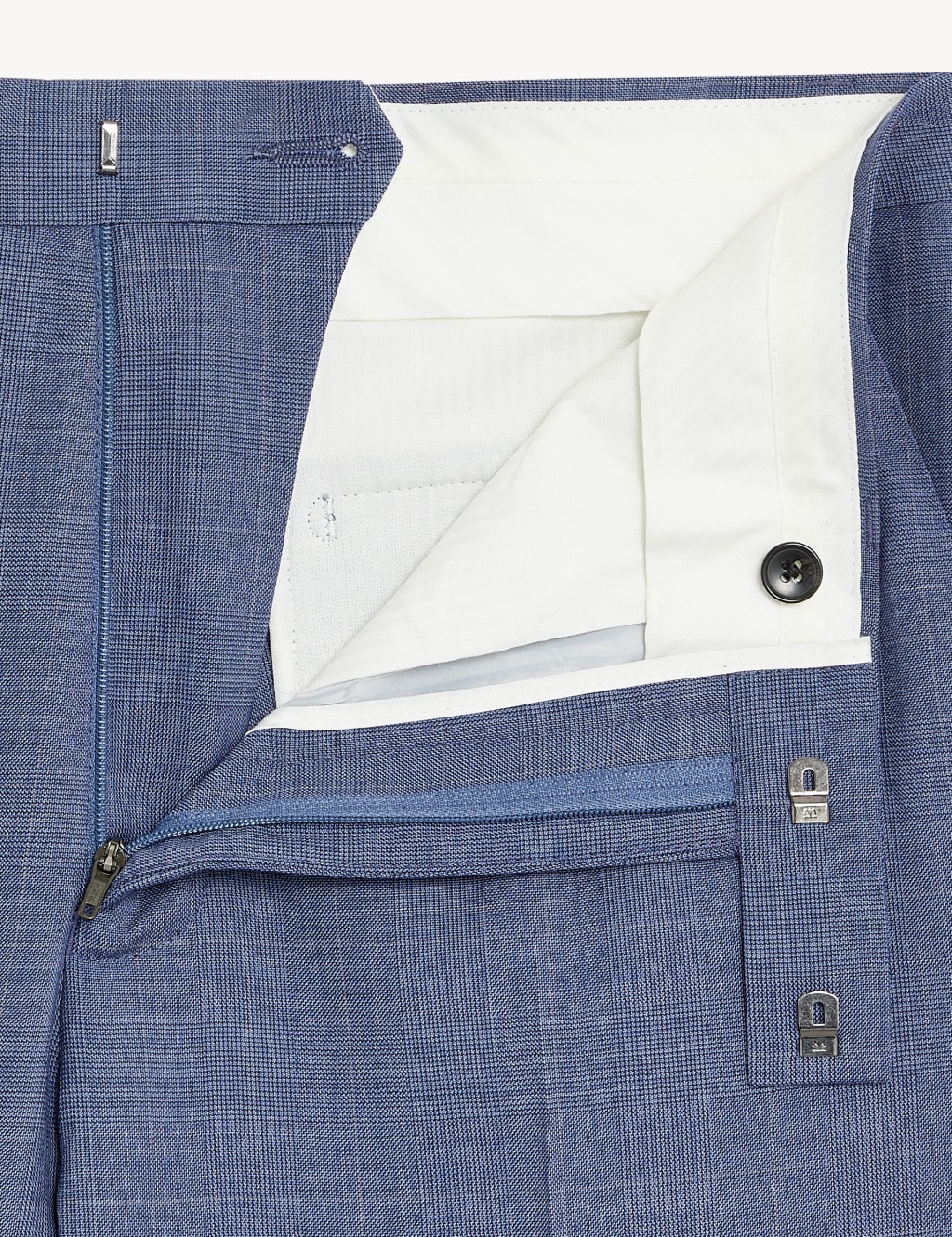 Slim Fit Pure Wool Check Suit Trousers image 6