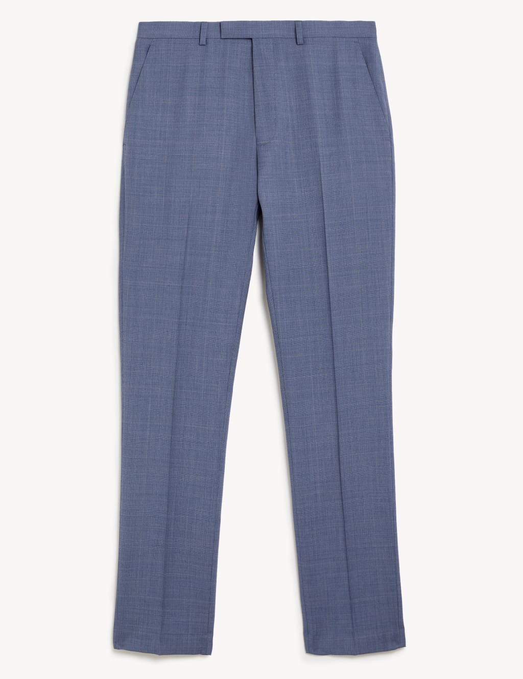 Slim Fit Pure Wool Check Suit Trousers image 2