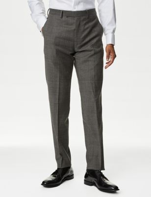 

Mens M&S SARTORIAL Tailored Fit British Wool Suit Trousers - Medium Grey, Medium Grey