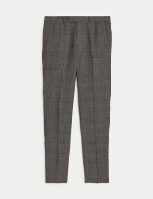 Tailored Fit British Wool Suit Trousers