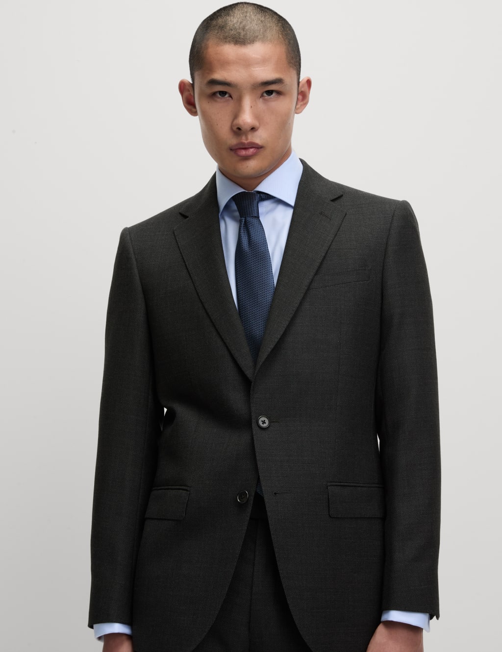 Mens grey dress coat deals