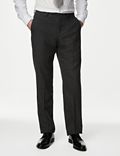 Pantalon de costume coupe standard 100&nbsp;% laine à motif texturé