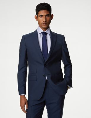 

Mens M&S SARTORIAL Slim Fit Pure Wool Suit Jacket - Navy, Navy