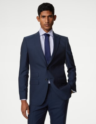 

M&S SARTORIAL Chaqueta de traje ajustada 100% lanaMens - Navy, Navy