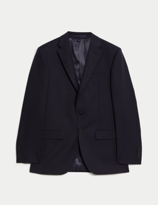 Slim Fit Pure Wool Herringbone Suit Jacket