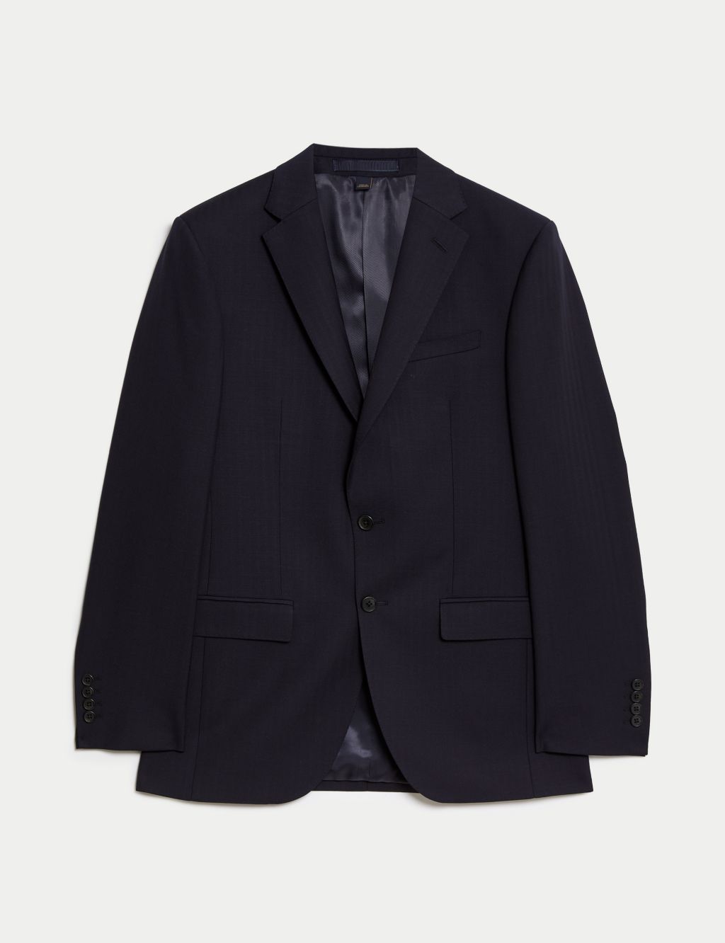 Slim Fit Pure Wool Herringbone Suit Jacket image 1