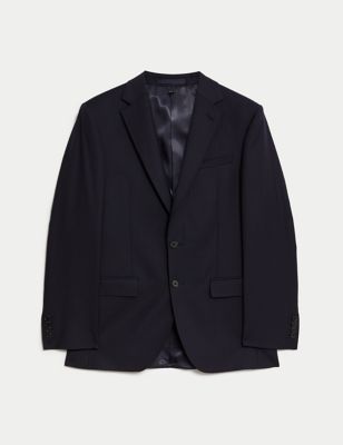 Regular Fit Herringbone Pure Wool Suit Jacket