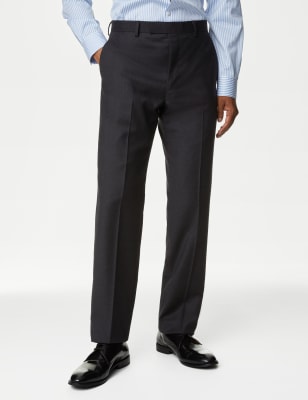 

M&S SARTORIAL Pantalón de traje regular 100% lanaMens - Charcoal, Charcoal