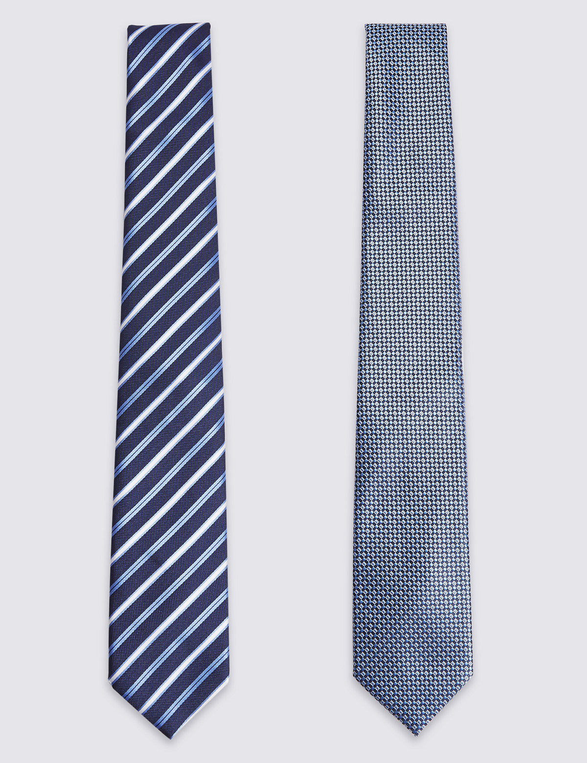 2 Pack Striped & Textured Ties