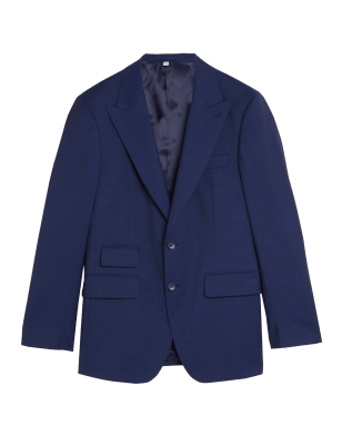 

Mens M&S SARTORIAL Tailored Fit Italian Wool Jacket - Indigo, Indigo