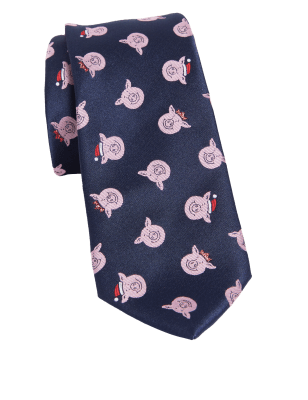 

Mens M&S Collection Percy Pig™ Christmas Tie - Navy Mix, Navy Mix