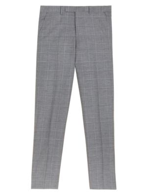 

Mens M&S SARTORIAL Tailored Fit Wool Rich Trousers - Light Grey, Light Grey