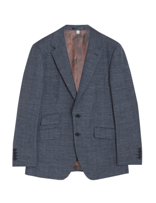 

Chaqueta de pata de gallo de lana de corte sastreMens - Navy Mix, Navy Mix