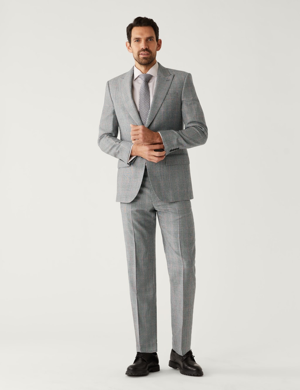 Regular Fit Pure Wool Check Suit Jacket image 6