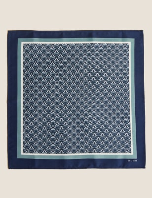 

Mens M&S Collection Slim Geometric Tie & Pocket Square Set - Mint, Mint