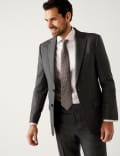 Regular Fit Pure Wool Herringbone Suit Jacket