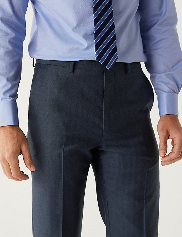 Pantalon de costume coupe standard 100&nbsp;% laine d’origine britannique à motif chevrons - CA