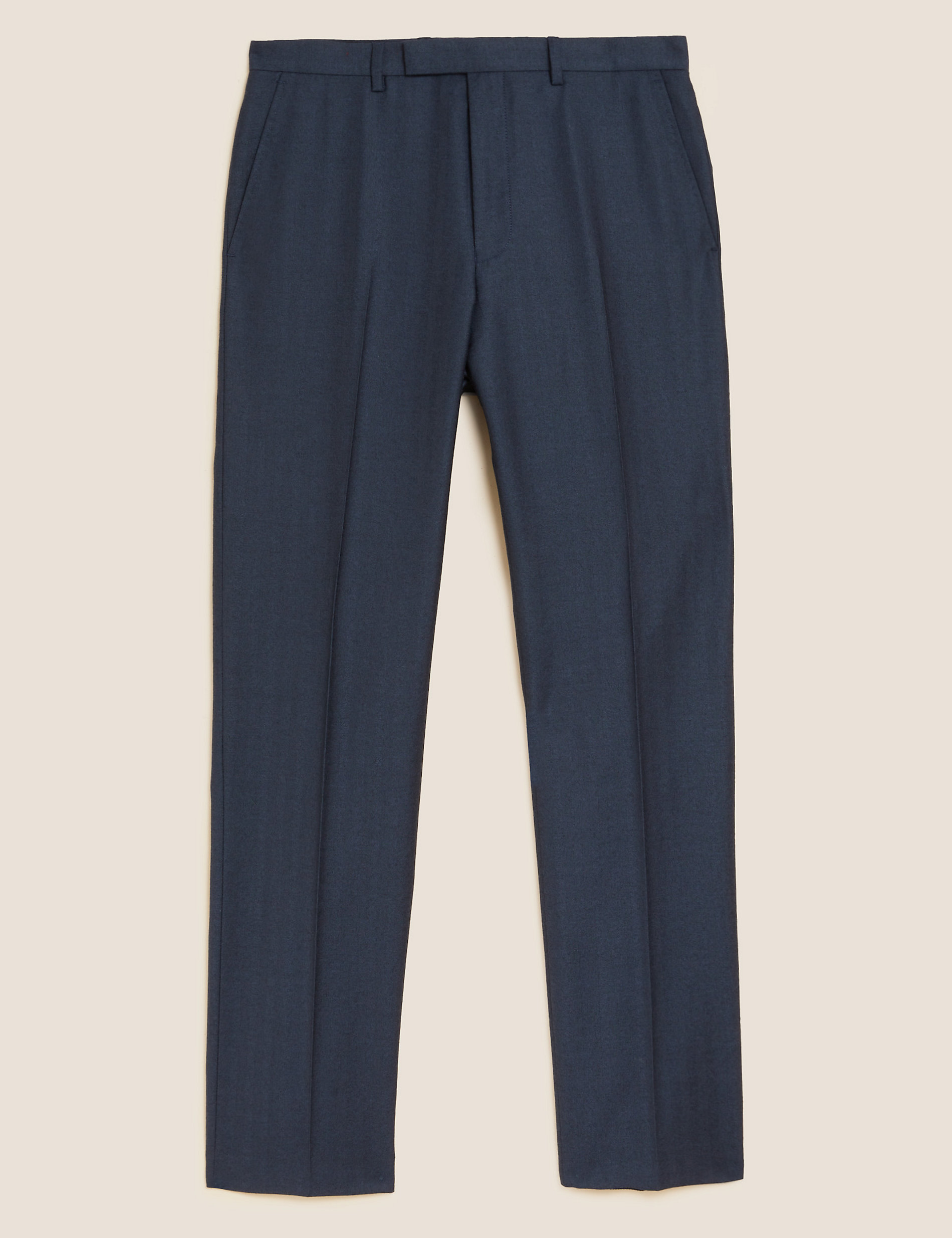 Pantalon de costume coupe standard 100&nbsp;% laine d’origine britannique à motif chevrons