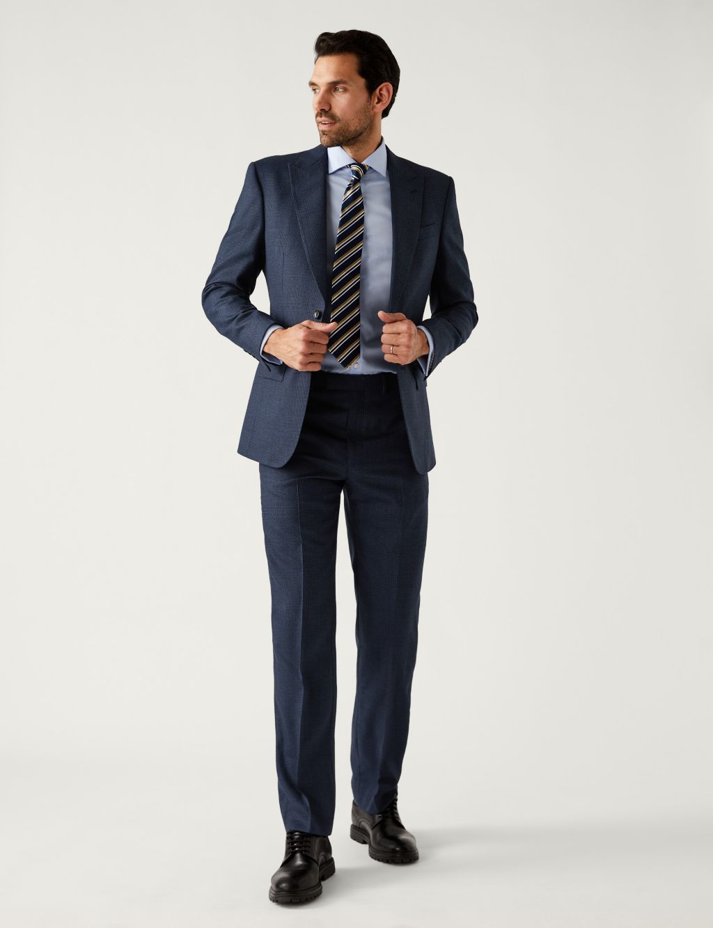 Regular Fit Pure Wool Check Suit Jacket image 5