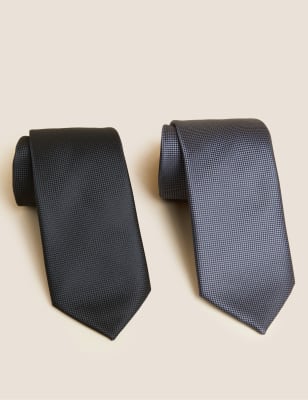 Textured Pure Silk Tie | M&S SARTORIAL | M&S