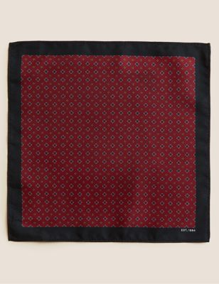 

Mens M&S Collection Tile Print Tie & Handkerchief Set - Burgundy Mix, Burgundy Mix