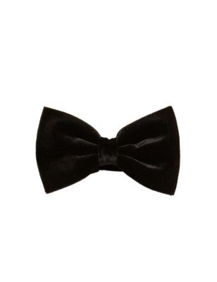 

Mens M&S Collection Velvet Bow Tie - Black, Black